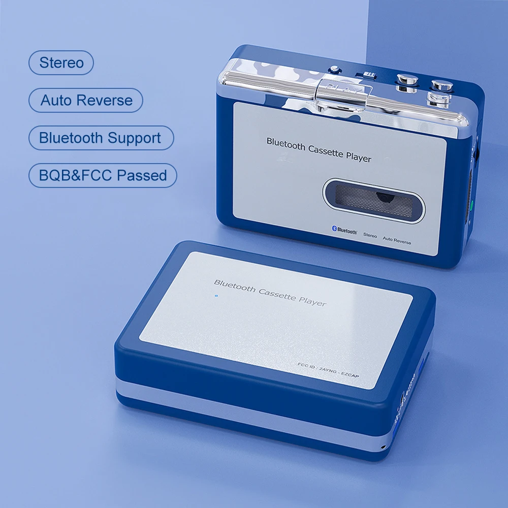 Portable Bluetooth Cassette Player Walkman Portable Cassette Tape Player Music Tape Recorder Output to Headphone
