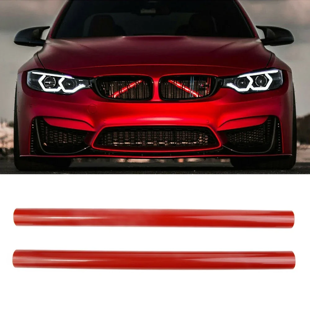 그릴 바 V 브레이스, BMW E60 E65 E66 전면 그릴 트림 스트립, 자동차 장식 스틱 교체 액세서리, 2 개