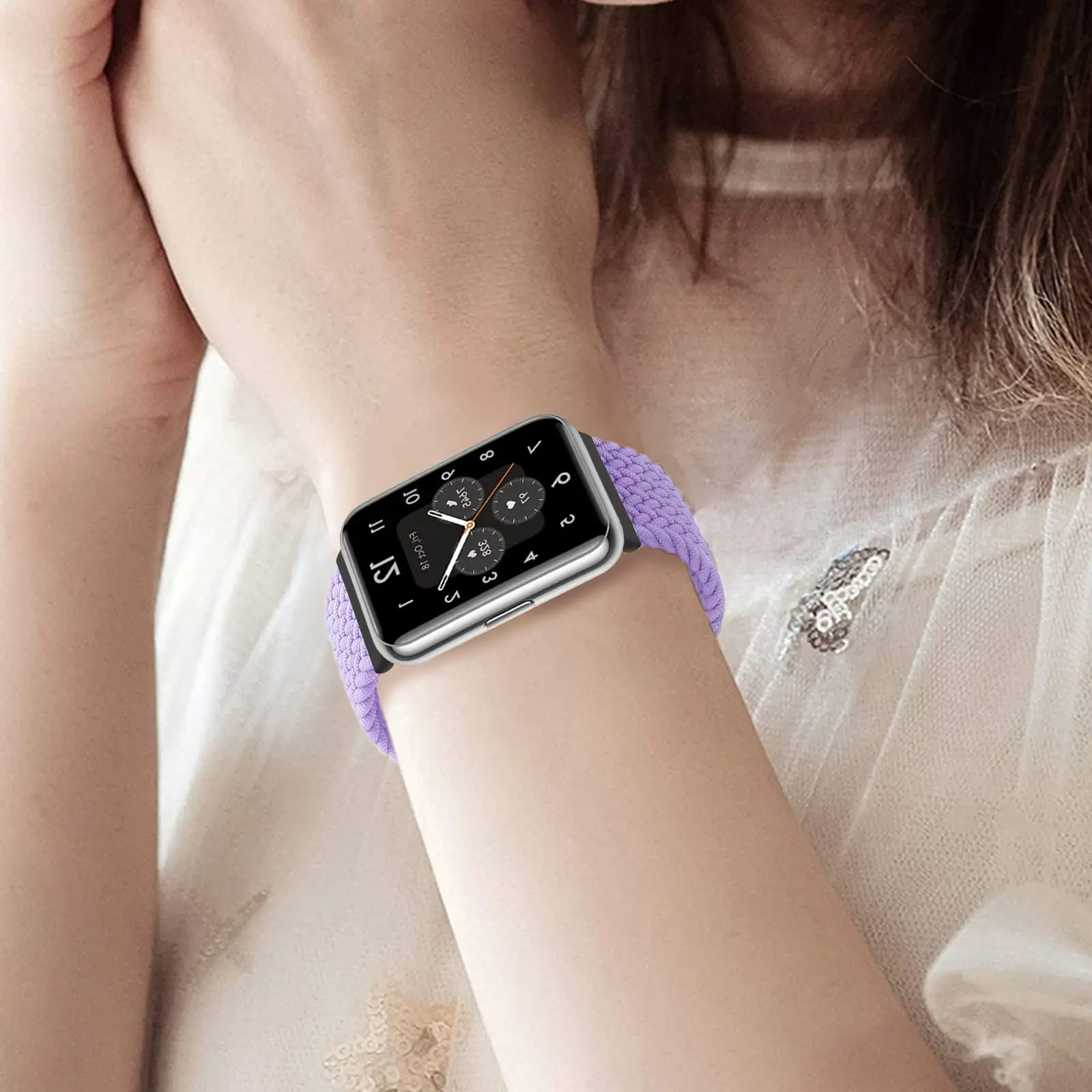 Braided Nylon Loop Strap - Woven Elastic Wristband Replacement Bracelet