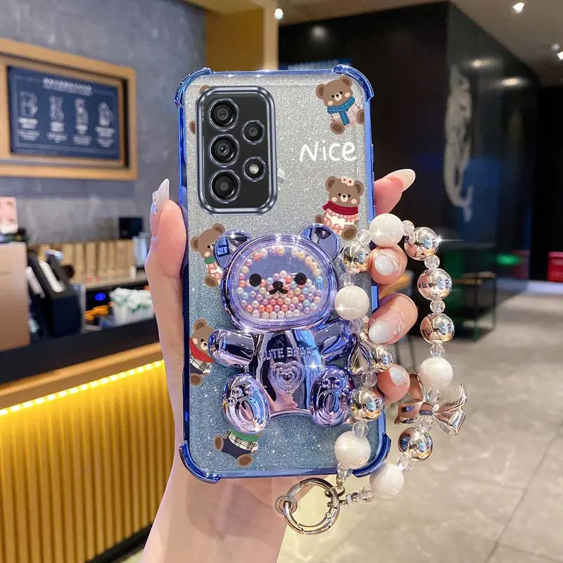 Luxus Schmuck Glitter Schal Bär Telefon Halter Fall Für Samsung Galaxy A13 A14 A15 A16 A24 A25 A34 A35 A36 A54 A55 A12 A22 4G 5G – Detail 11