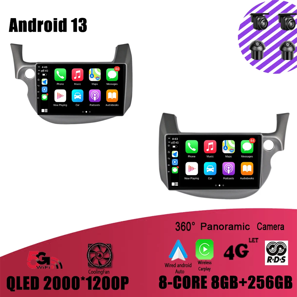 

for Honda Fit Jazz 2007 - 2013 GPS Navigation DSP Carplay WIFI Car Radio Multimedia Player Android 13