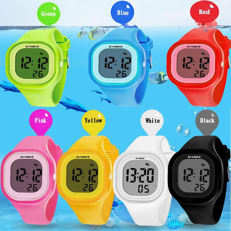 Unisex Digital Sports Watch with Soft Silicone Strap and LED Display