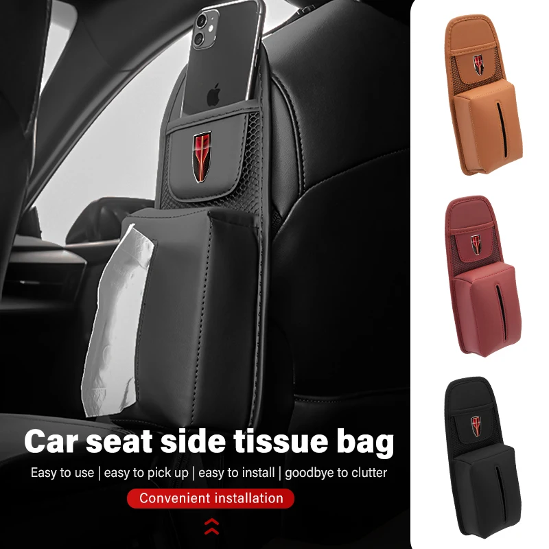 Borsa Portaoggetti Laterale Per Seggiolino Auto Tasca Portafazzoletti Appesa Per Hong Qi Bandiera Rossa H5 Faw Bandiera Rossa Hs5 Hs7 H5 H7 H9 2018-20