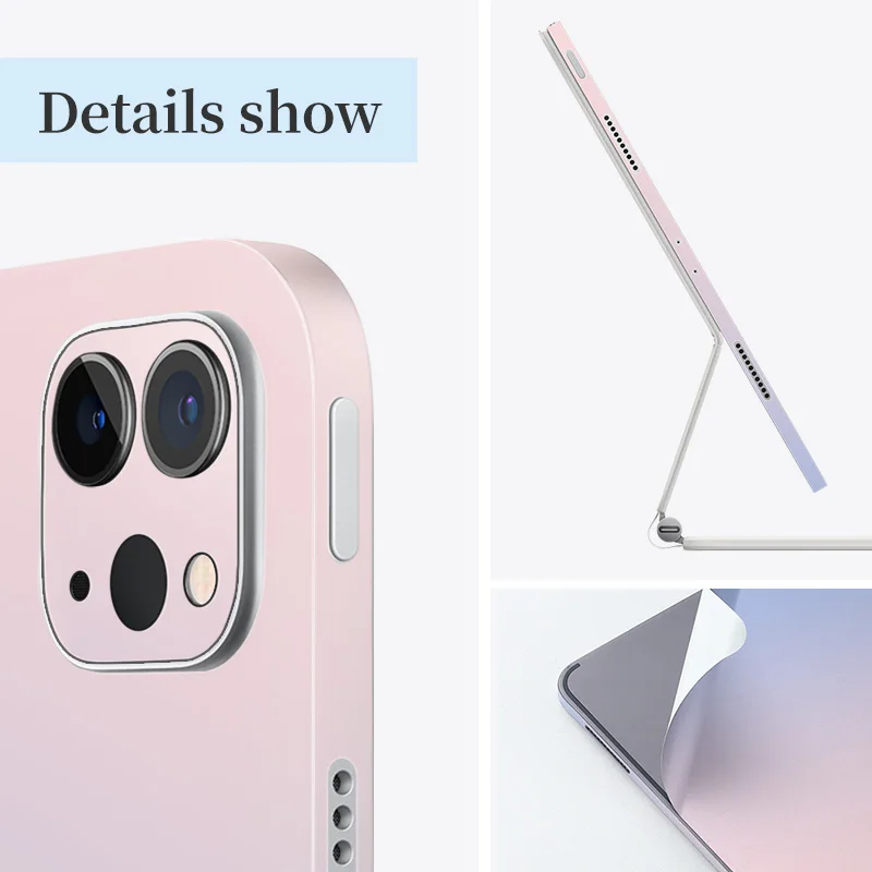 For iPad 10 sticker case Pro 11/12.9 9th Air 2/3/4 10.5 Mini 6 10.2 9.7 5/6th color Cover Funda discoloration, ipad sticker