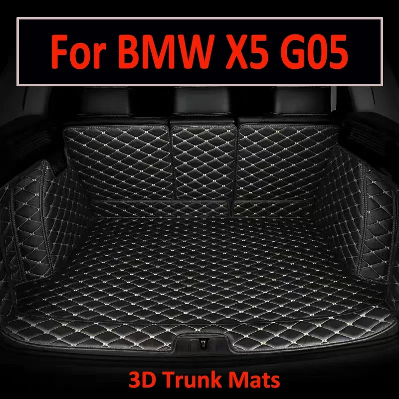 

High quality! Full set car trunk mats for BMW X5 G05 2020 waterproof cargo liner boot carpets 2019