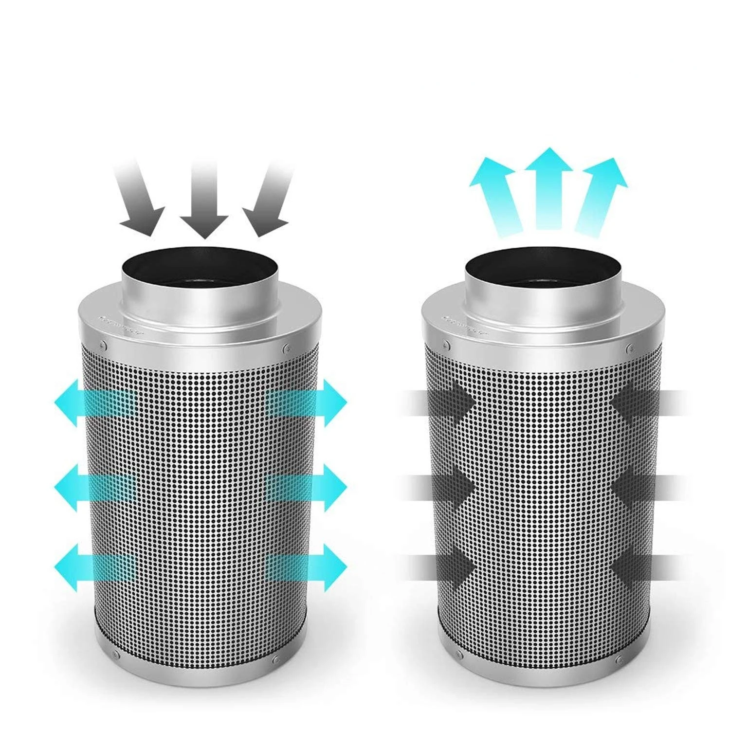 4 Inch Hydroponics Tent Activated Carbon Filter Indoor Plant Air Exhaust Filter Air Purifier