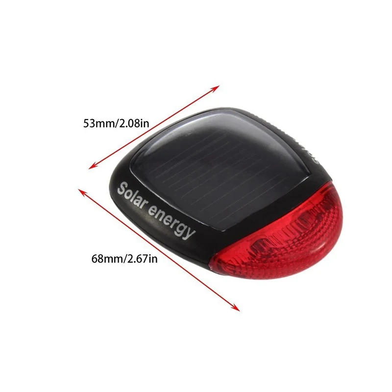 Solar-Powered LED Bicycle Taillight - Enhanced Safety Rear Light