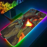 LED Light Mouse Pad Desk Mat G-gengar P-pokemon Rayquaza Computer Mousepad Backlight Keyboard mat Gaming Mouse Pad RGB Carpet - Image 2