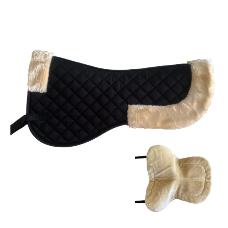 Horse Harness Equestrian Balance Pad Wool-like Saddle Cushion British Saddle Auxiliary Cushion Shock Absorption Thick