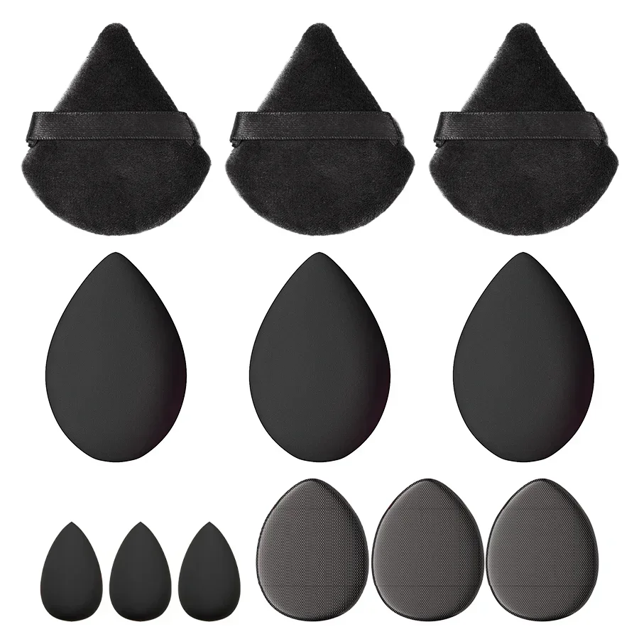 12pcs Small medium and large combination set Makeup Puff Essential beginners Powder Puff Women Make Up Accessories Beauty Tools