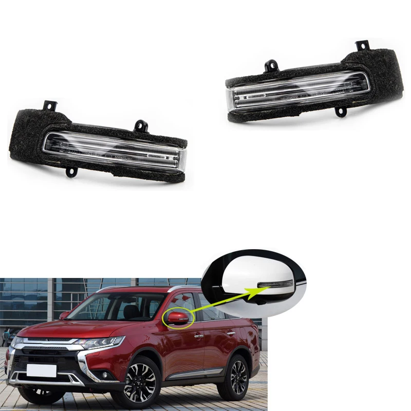 

Car LED Amber Rear View Mirror Turn Signal Light Indicator Lamps For Mitsubishi Outlander 2013-2019 Lancer 2016