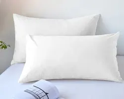 Set of 2 Luxury Brushed Pillowcases, Soft & Breathable Covers (White)