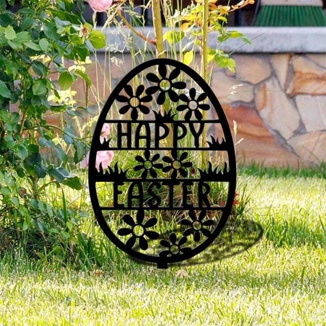 Húsvéti Virágtojáskert Tét Akril Dekoratív Jelzői Dekorációs Kellékek Ünnepi Újévi Születésnapi Party Kxre - Image 4