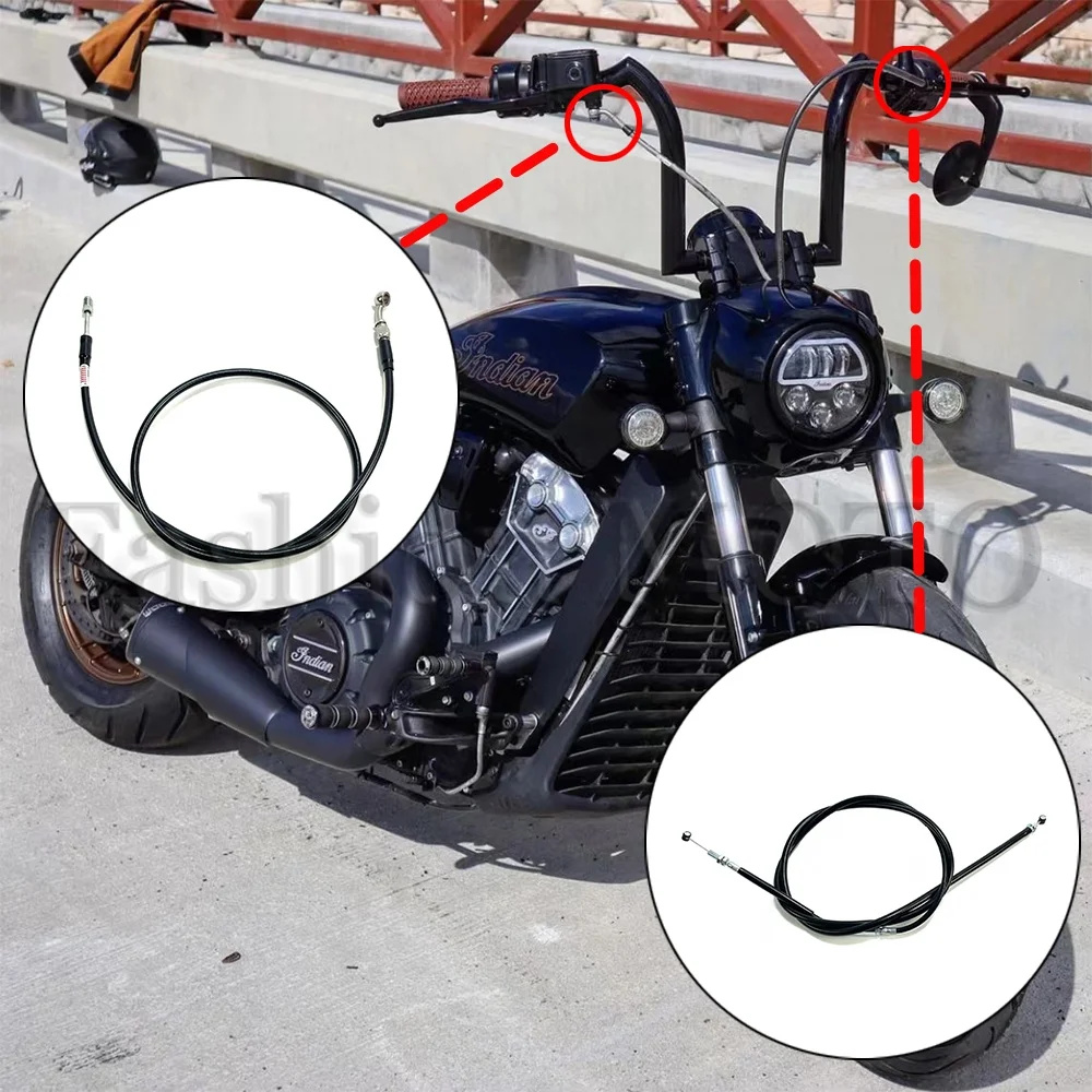 Accessori Moto Tessitura Fili D'Acciaio Tubo Olio Freno Cavo Frizione Cavo Per Indian Scouts Bobber Sixty