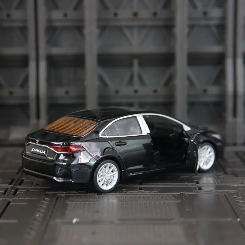 Toyota Corolla Alloy Car Model Ornament - Acousto-Optic Toy with Double-Door Design, Children's Gift, High-Quality Craftsmanship