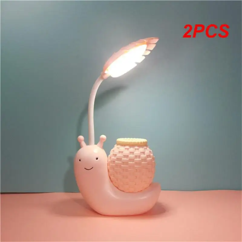 

2PCS Cartoon LED Snail Desk Lamp Children Bedroom Night Light Reading Study Birthday Christmas Gift Home Decorations Eye