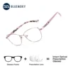 BLUEMOKY Metal Butterfly Prescription Glasses Women Medical Eyeglasses Anti Blue Light Correction Myopia Graduated Eyewear