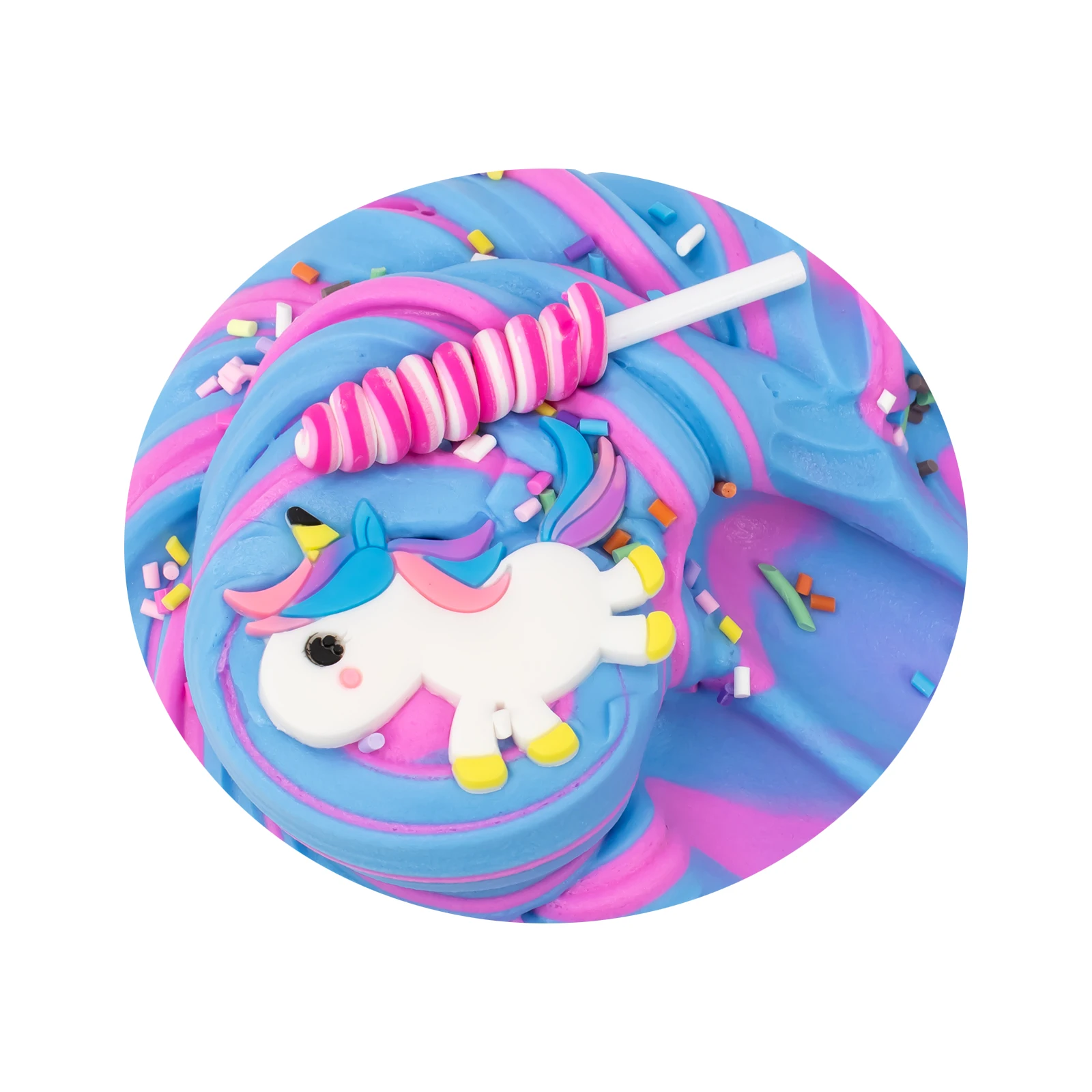 2.03oz Color Unicorn Fluffy Butter Slime Diy Super Soft False Cake Non-Sticky Slime Charms Supplies Plasticine Modelling Toys 6