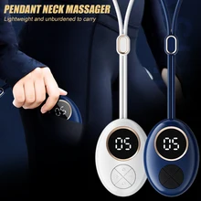 

EMS Neck Massager for Body Wearable Hot Compress Shoulder Pain Relief 9 Gear 5 Modes Pulse Portable Heating Massager Necklace