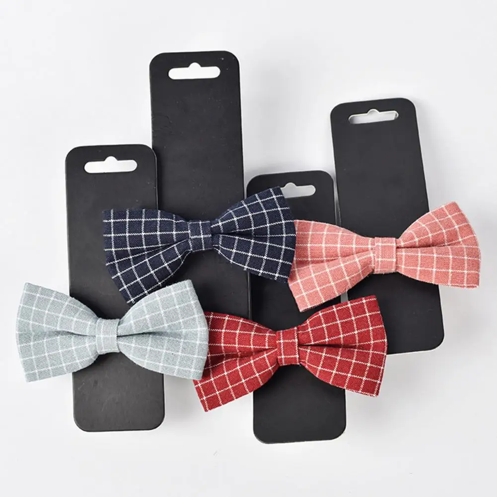 Adjustable Pet Collar Pet Collar for Small Pets Adjustable England Style Plaid Bow Tie for Comfortable Lightweight
