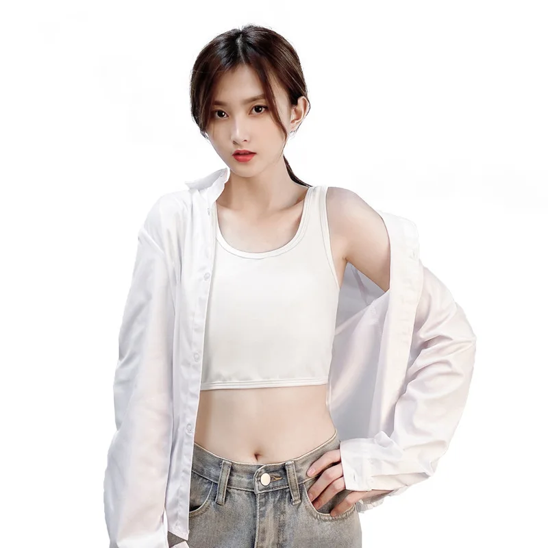Sportwear Chest Breast Binder Trans Crop Top Flat Breast Binder Les Corset Stretch Body Shaping Buckle Tomboy Bra Tank