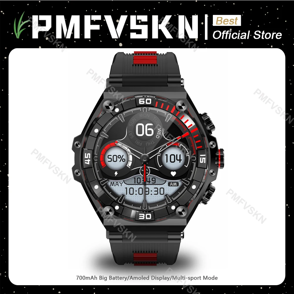 

2023 Amoled Display Smart Watch Men 700mah Long Standby Fitness Smartwatch IP68 Waterproof Bluetooth Call Heart Rate Sport Watch