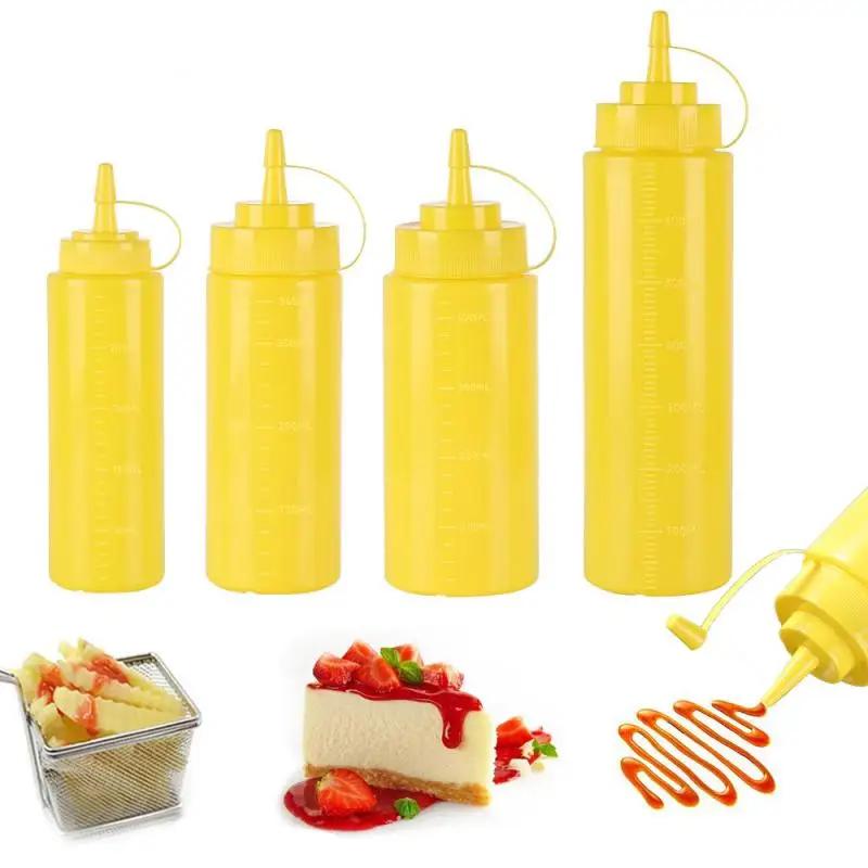 24 Pcs 16 oz Plastic Condiment Squeeze Bottles Squeeze Leak Proof  Multipurpose Squirt Bottles with Twist Top Cap for Sauces Ketchup BBQ Syrup