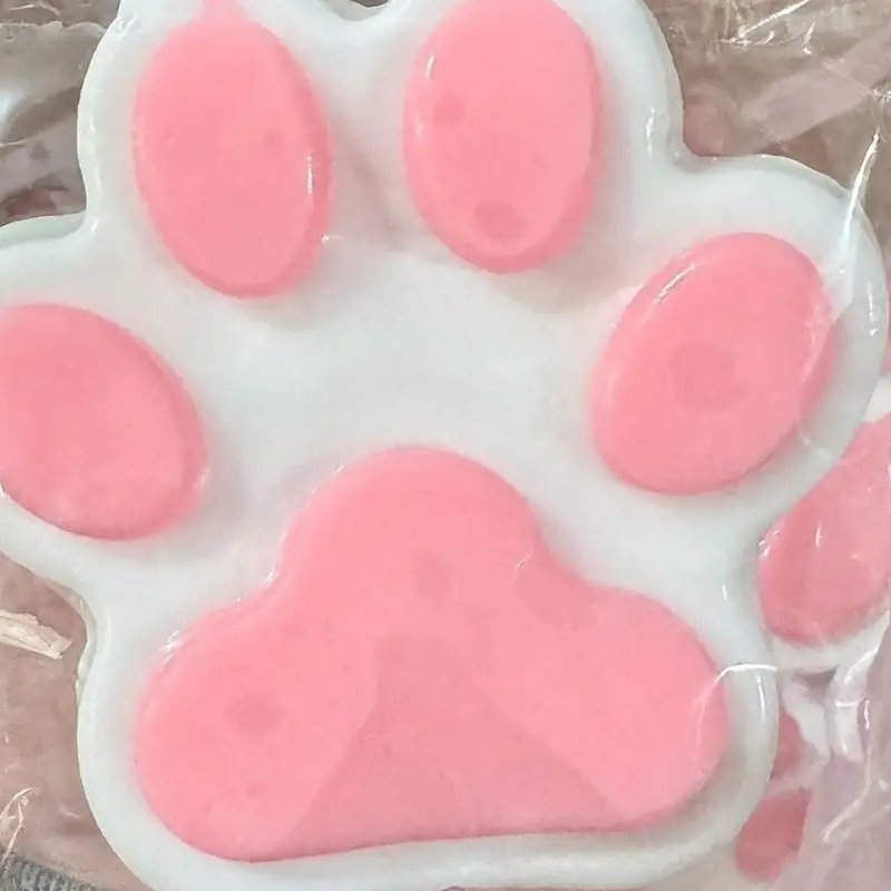 Cat Paw Squishys Fidget Toy Cute Plush Cat Paw Silicone Slow Rebound Pinch Decompressions Toy Stress Release Vent Toy 3