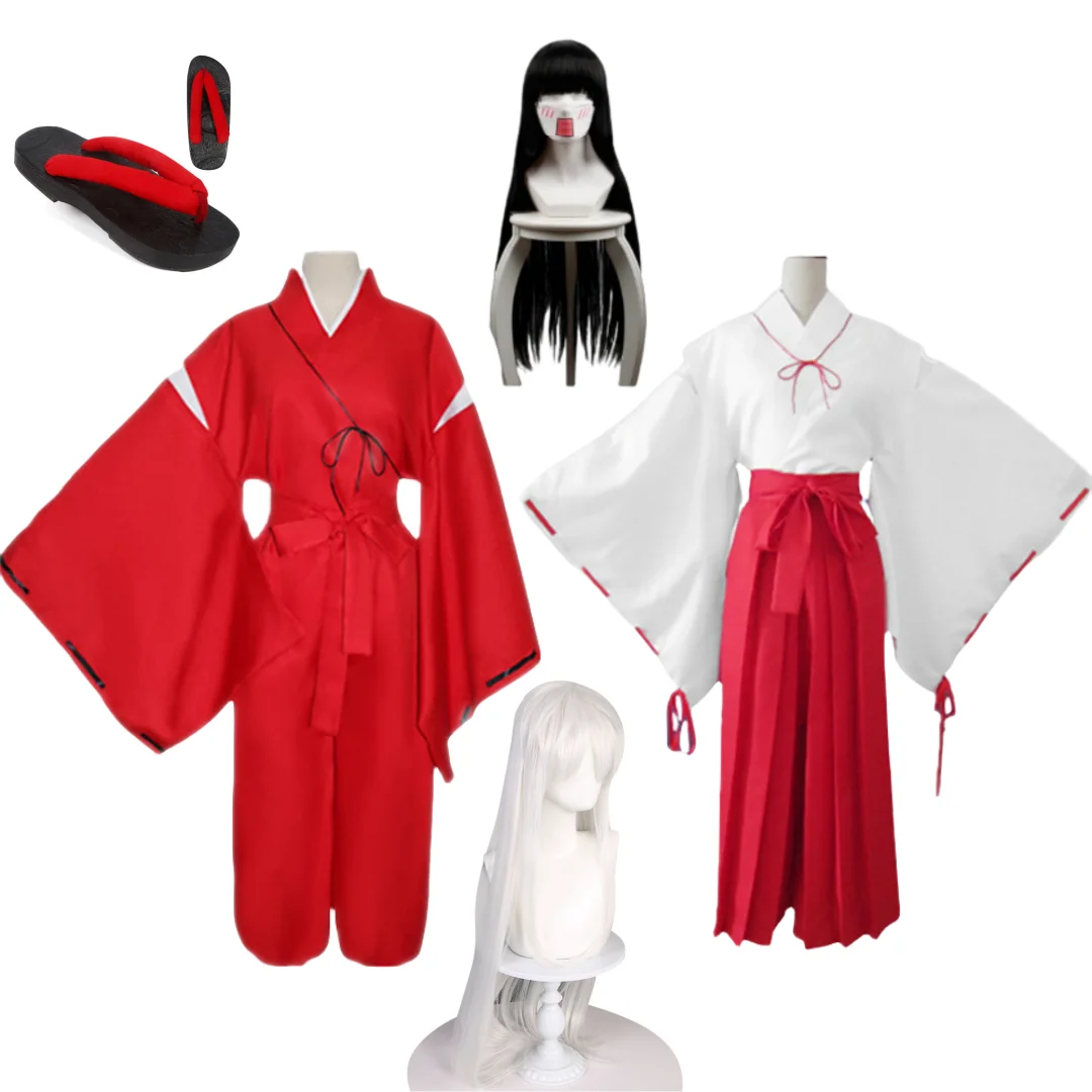 

Anime Inuyasha Higurashi Kagome Kikyo Cosplay Costume Kimonos Halloween For Woman Men Clothes