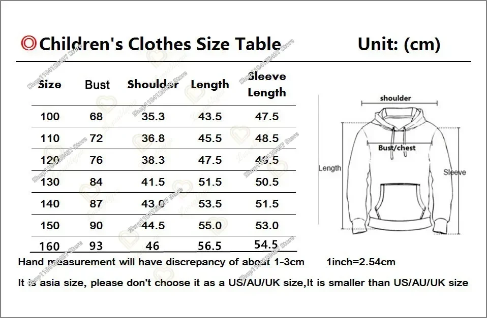 Hoodie Size Chart