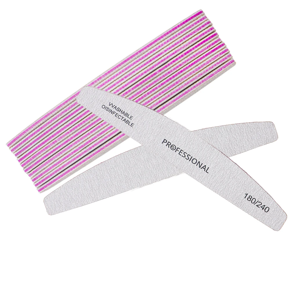 5/10Pcs Banana Nail Files Set 180/240 Grit Sandpaper Sanding Nails Buffer File Professional Supply Manicure Accessories And Tool Best Sellers In Beauty & Health