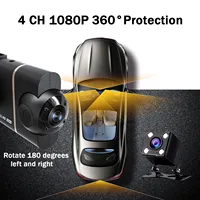 4 caméras Dash Cam voiture DVR WiFi HD 1080P enregistreur vidéo 4 canaux vue avant arrière Vision nocturne boîte noire DVR pour la sécurité du véhicule 6