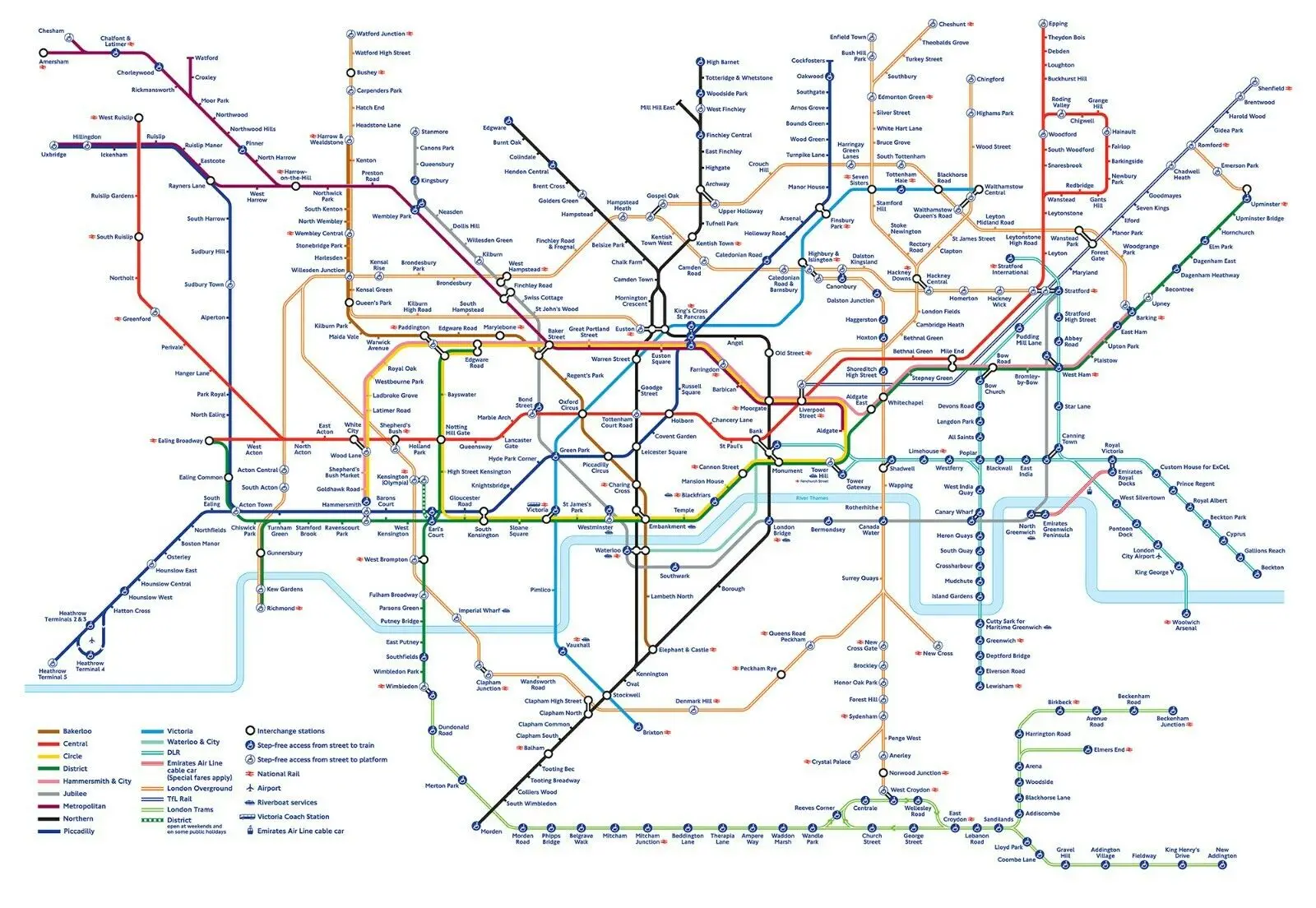 Dettagliato London Tube Map Art Picture Print Silk Poster Home Wall Decor