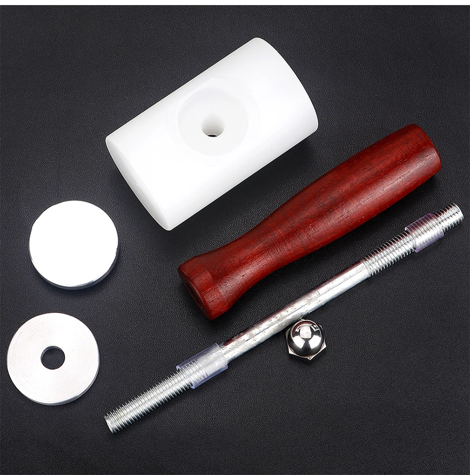 Leder DIY Schnitz hammer Leder Handwerk Hammer Leder Arbeit nähen Rindsleder Rohleder Hammer Gummi hammer für Bodenbelag, Holz bearbeitung – Detail 4