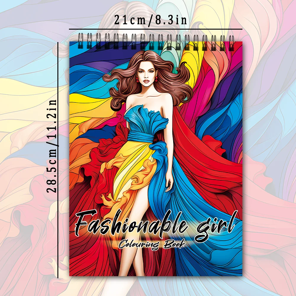 Spiral Coloring book -30 Sheets adult coloring book, 11.2 x 8.3 inches, 100g thick paper, drawing book, homecoming holiday gift 4