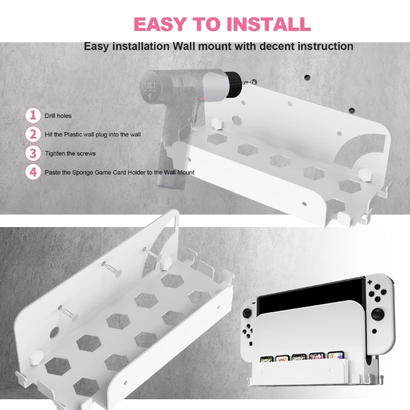 

Настенный кронштейн для SwitchOLED с подвеской для наушников, двойной держатель контроллера E65C