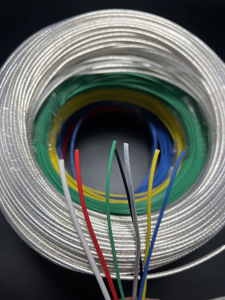 Teflon Prata Plated Wire Resistência de Alta Temperatura Fio Ground Induction Coil 10m 20 18 17 15 116awg