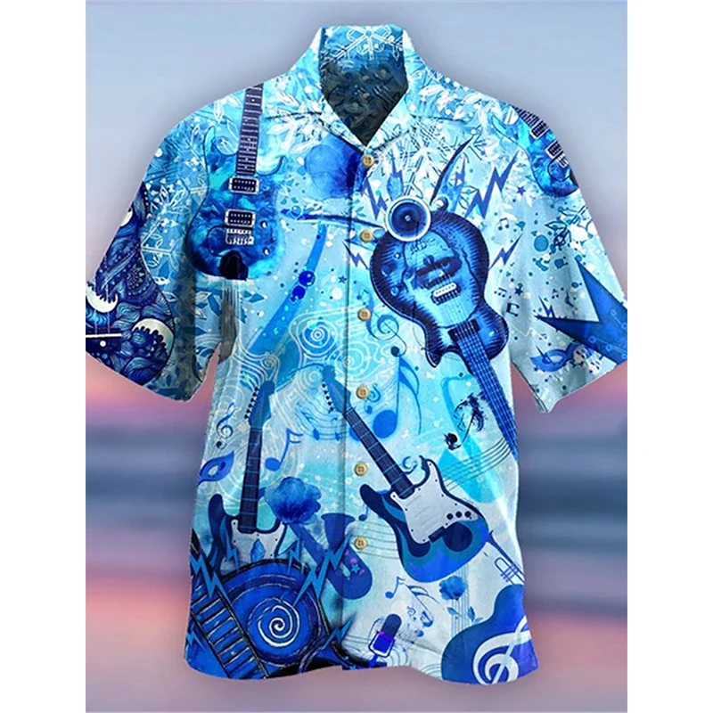 3D Print Sausage Food Graphic Hawaiian Shirts For Men Summer Short Sleeve Cuban Collar Casual Holiday Festival Beach Shirts 5