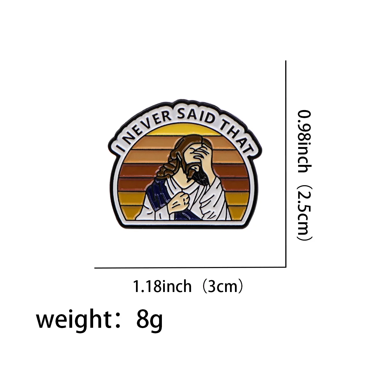 Inspirational 'Jesus Loves You' Enamel Pin - Faith-Driven Custom Brooch for Clothing & Accessories