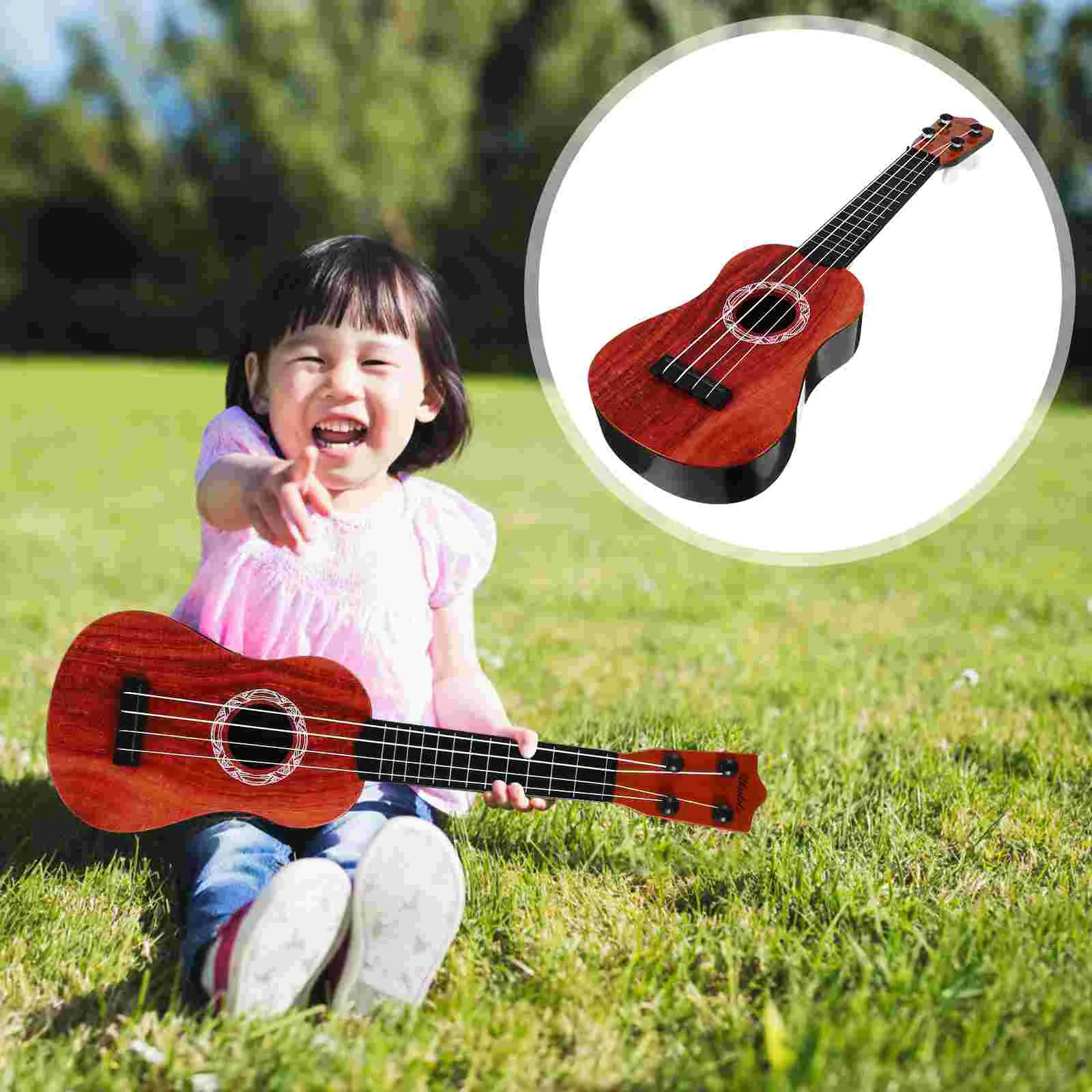 Guitare Ukulele pour enfants, instrument Musical en bois, modèle d'instruments  pour débutants, Mini petits enfants de 5 ans éducatifs - AliExpress