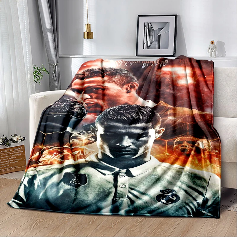 

3D Printing Soccer idol Blanket R-Ronaldo-s Soft Comfortable Home Decorate Bedroom Living Room Sofa Beds Blankets Fans Gift