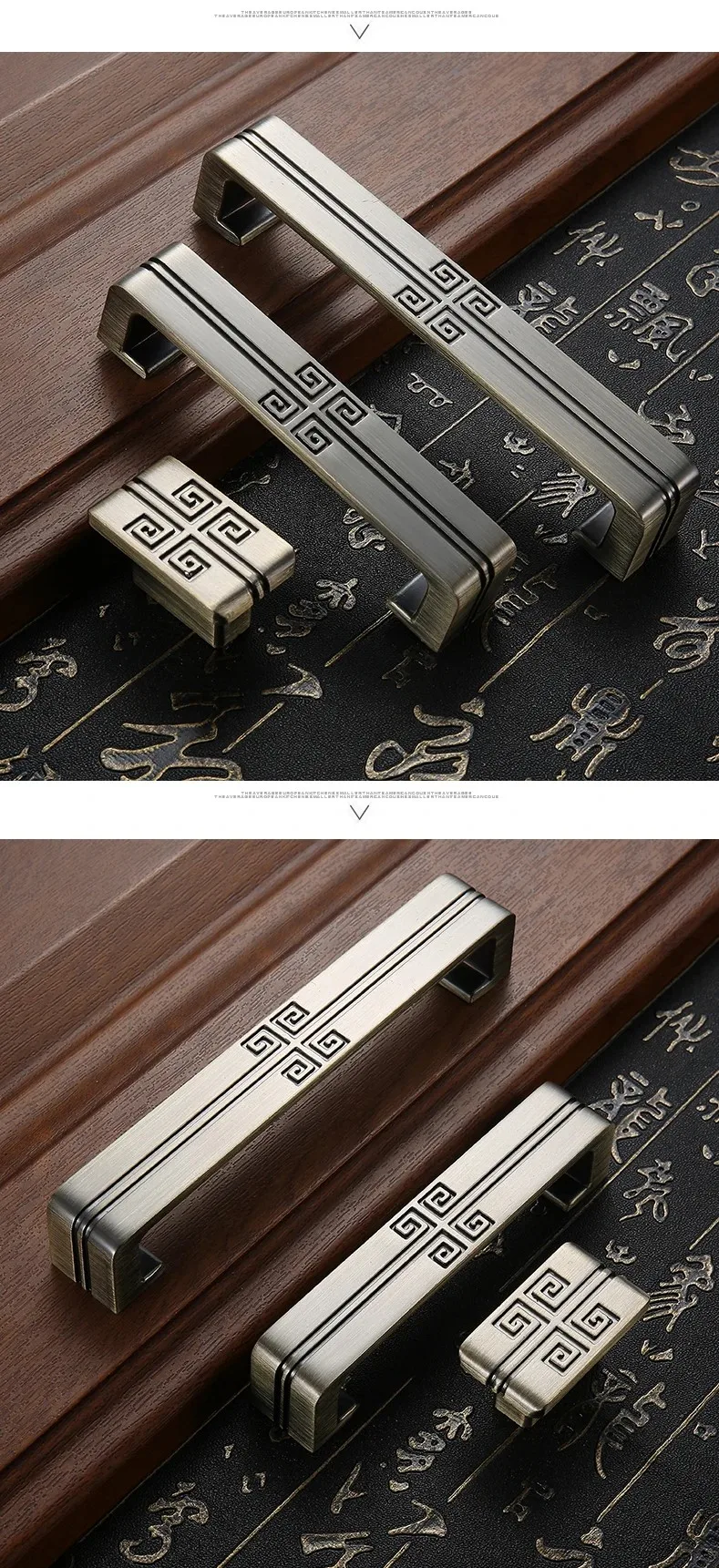 Klassischer Schrank rot Bronze Küchen griff Kommoden Schrank antike Kupfer Schlafzimmer Bücherregal Knöpfe Schublade Kleider schrank Wein zieht – Detail 8