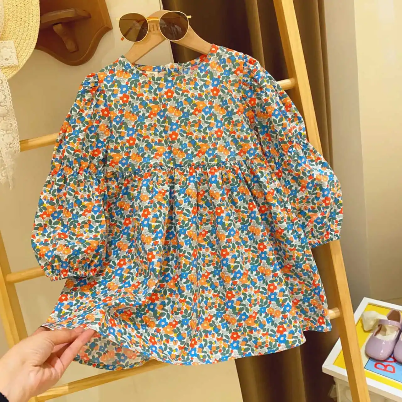 

Sweet Girls Princess Dress Children Baby Kids Spring Autumn Infants Floral Party Dresses Vestidos