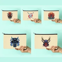 

New Women Cosmetic Bags Monster Series Pattern School Pencil Cases Wedding Party Bridesmaid Makeup Bag Gifts Canvas Makeup Bag