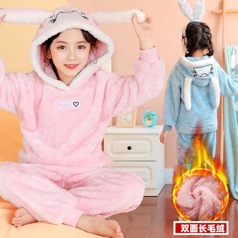 Pigiama Per Ragazze Autunno Inverno Indumenti Da Notte Morbidi 2 Pezzi Set Di Abbigliamento Per Bambini Accappatoio Flanella Huggy Wuggy 3-12 Anni