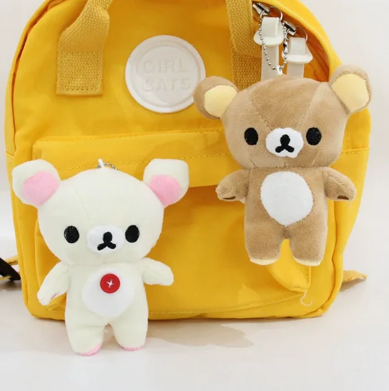 Korilakkuma Bear Plush Keychain - Cute Keyholder & Backpack Pendant Charm