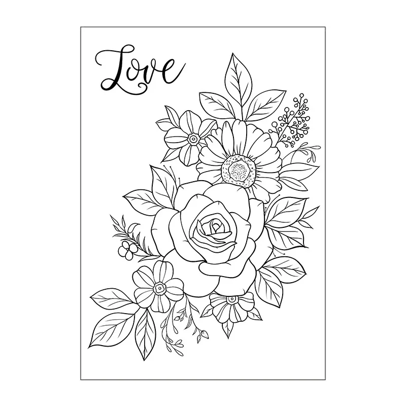 Original Flowers Silicone Clear Stamps Lily of The Valley/rose/tulip Scrapbooking DIY Card Making Crafts Journal Rubber Stamp