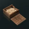 Free Custom Solid Wood Storage Box Top Sliding Personalized Gift Suitable for Ring Gift Box USB Memorial Storage Wooden Box 4