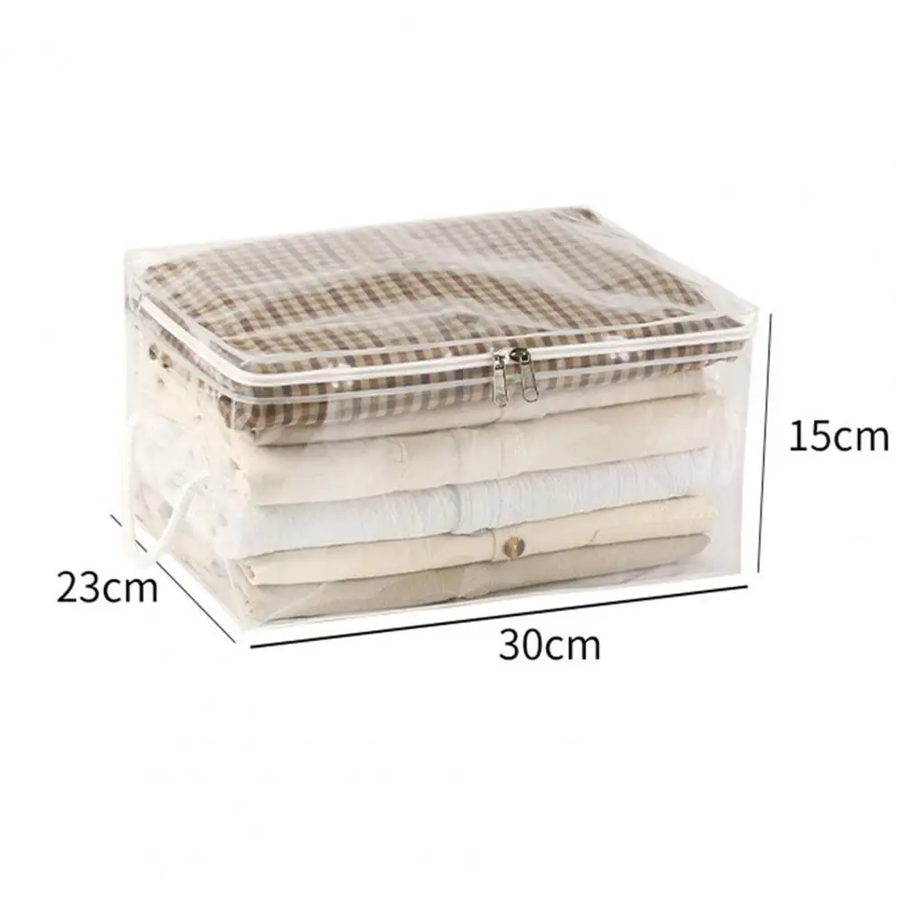 Storage Box Large Capacity Space-saving Foldable Clear Sweater Storage Bag PEVA Waterproof Bed Sheet Organizer Storage Pouch 6