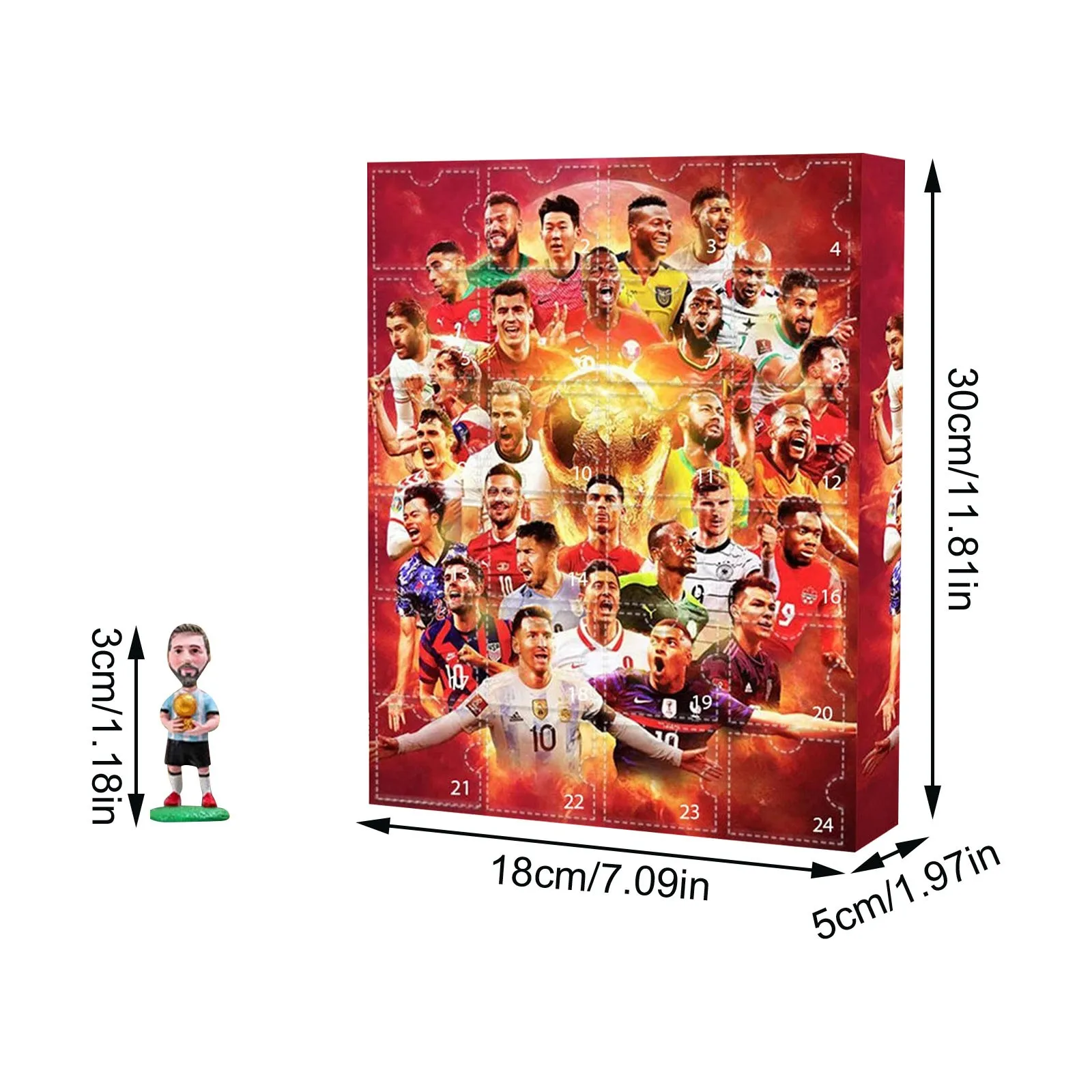 2024 Countdown Advent Calendar Soccer Kit 24 Days Building Advent Calendars Soccer Favors Sports Birthday Christmas Supplies